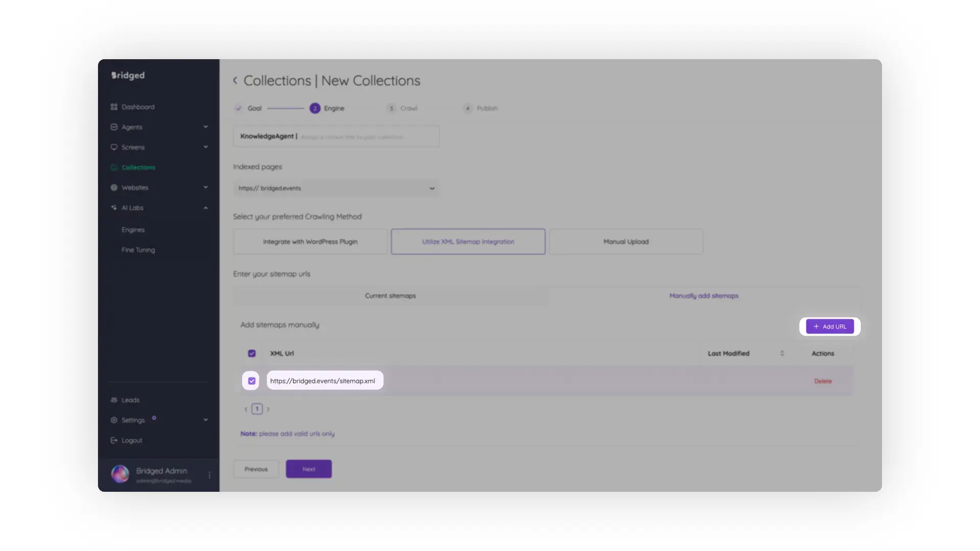 Bridged Media Collections New Collections Engine Step